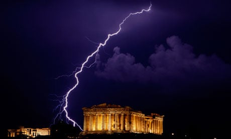 Lightning over the Parthenon, Athens