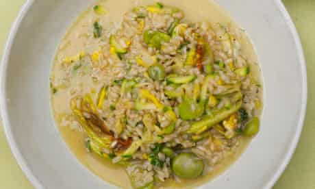 Nigel Slater brown rice and courgettes recipe