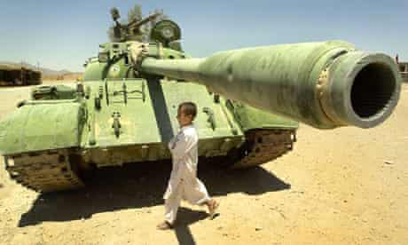 soviet TANK AND afghan BOY