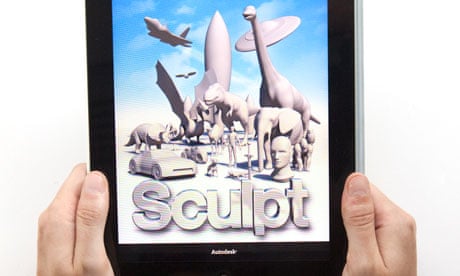 123D Sculpt app on iPad 