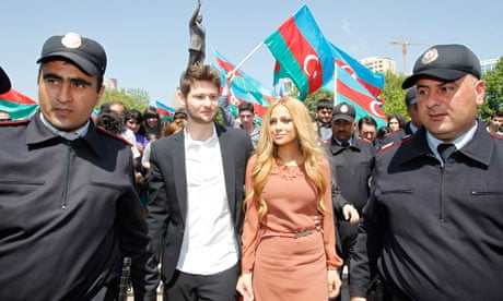 Azeri Eurovision song contest winners Eldr Gasimov and Nigar Jamal