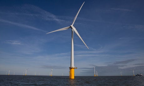 A wind farm off the Isle of Thanet in Kent.