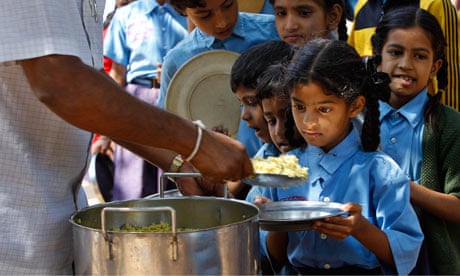 India children being fed