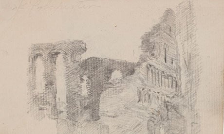 Constable sketch St Botolph's Priory
