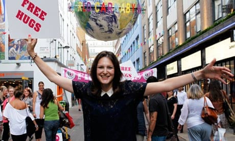 Elizabeth Day offers free hugs