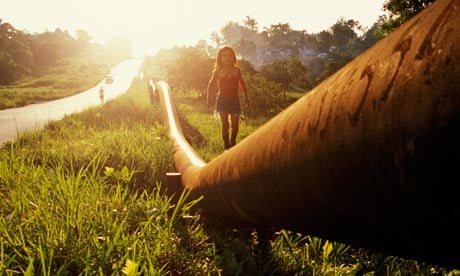 Girl Walking on a SOTE Pipeline