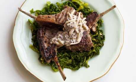 Lamb Cutlets with Mustard and Shallot Sauce Recipe