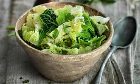 Cabbage with new season's olive oil