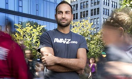 Patel Ricken or Avaaz outside his office in Union Square