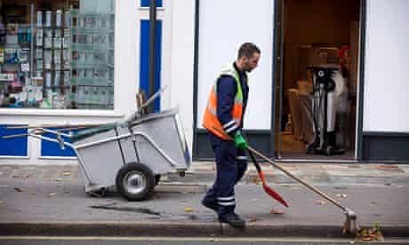 Street cleaner in London