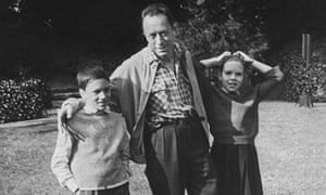 Albert Camus with his twins Jean and Catherine