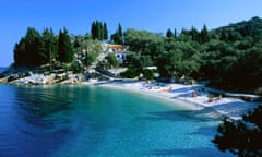 Levrechio beach on the Greek island of Paxos