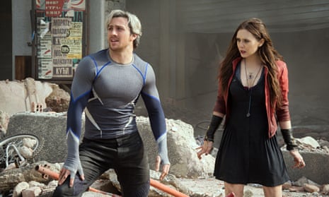 ‘He’s fast, she’s weird’: Aaron Taylor-Johnson and Elizabeth Olsen in Avengers: Age of Ultron.