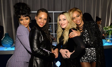Rihanna, Alicia Keys, Madonna and Beyoncé at the Tidal launch in New York. 