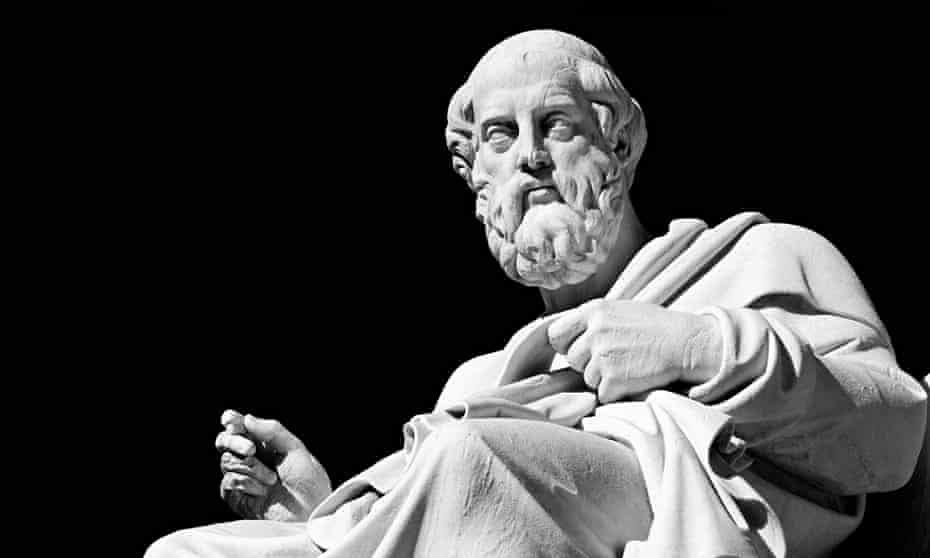 A man's world: a marble statue of Plato at the Academy in Athens.