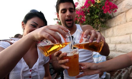 Palestinians enjoy the Taybeh Oktoberfest