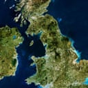 Satellite image of the map of Britain. Photograph: Getty Images.