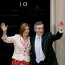 Gordon Brown and his wife Sarah at 10 Downing Street on Mr Brown's first day as prime minister, June 27 2007. Photograph: Matt Dunham/AP.
