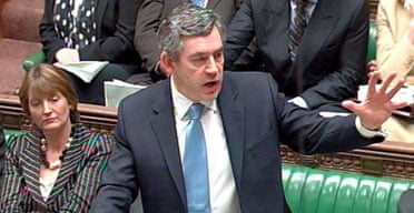 Gordon Brown at PMQs on July 11 2007. Photograph: PA.
