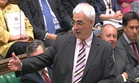 Alistair Darling, the chancellor, speaking during a Commons statement on a proposed compensation package for people who lost out as a result of the scrapping of the 10p tax band, on May 13 2008. Photograph: PA Wire