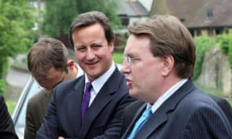 David Cameron and Tory byelection candidate John Howell campaign in Henley on June 6 2008. Photograph: Steve Parsons/PA