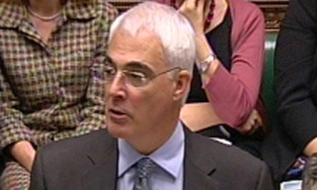Alistair Darling delivers his pre-budget report in the House of Commons
