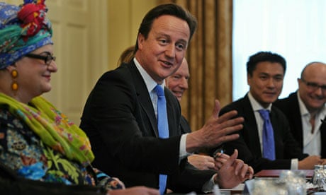David Cameron chairs a meeting on the 'big society' at Downing Street on 18 May 2010