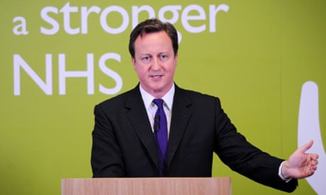 David Cameron makes a speech to doctors and nurses on NHS reforms during a visit to Ealing hospital