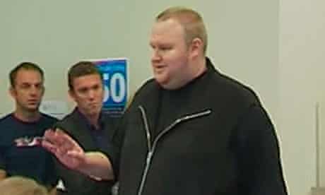 Kim Dotcom in court in Auckland