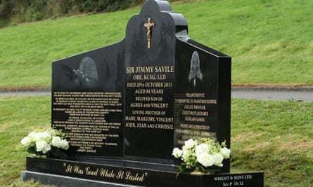 Library image of Jimmy Savile's headstone