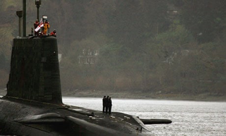 A Trident-armed submarine on the Clyde