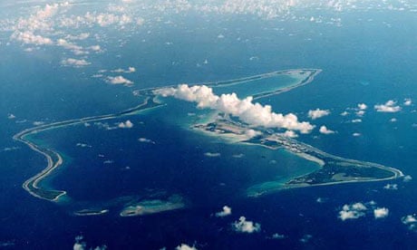Diego Garcia, the largest island in the Chagos archipelago
