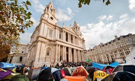 Occupy London protesters outside St Paul's Cathedral