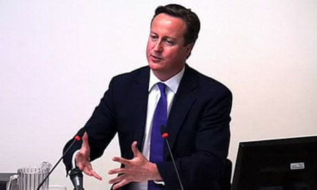 David Cameron gives evidence to the Leveson inquiry