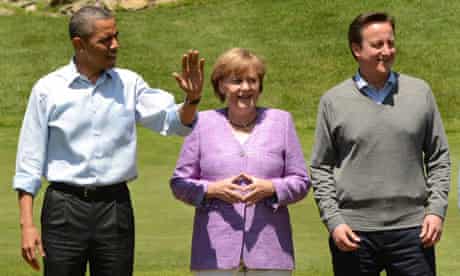 Barack Obama, Angela Merkel and David Cameron