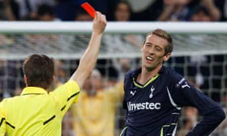 Peter Crouch Sorry For Red Card Says Spurs Captain Michael Dawson Tottenham Hotspur The Guardian Peter Crouch Sorry For Red Card Says Spurs Captain Michael Dawson Tottenham Hotspur The Guardian