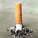 An extinguished cigarette