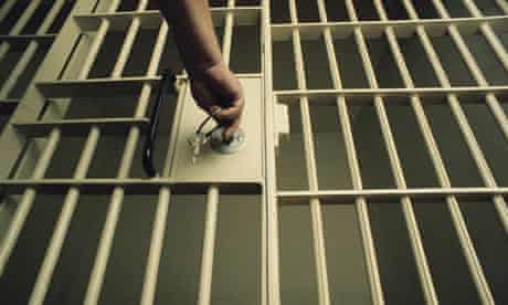 Locking a prison door