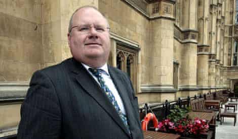 Eric Pickles, the Conservative communities secretary, at Westminster