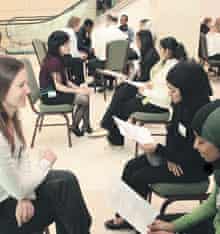 A mentoring session at Oaklands School