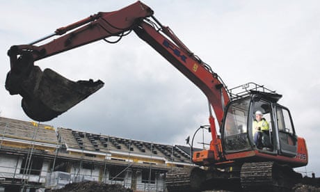 Construction work on a social housing scheme in Brinnington, Stockport.