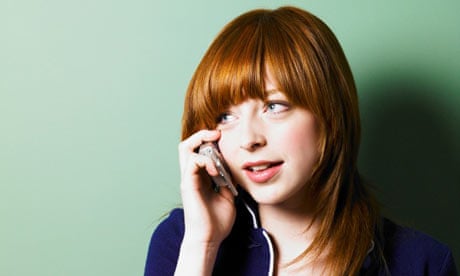 A young woman using a mobile phone