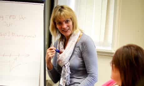 Linda Webster teaching a leadership and management course