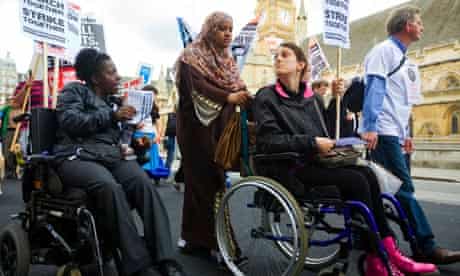 disabled people protest against cuts