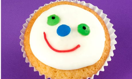 smiley face cupcake