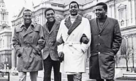 Four Tops ouside St Paul's cathedral, London, in 1966