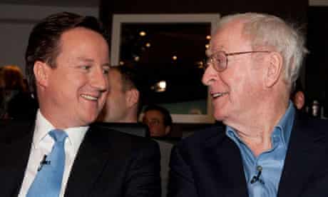 David Cameron and Michael Caine