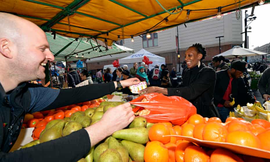 Allison Vitalis says the Rose vouchers are “really beneficial”, allowing her to buy fruit and vegetables locally for her young daughter Photograph: Hackney Today/Hackney council