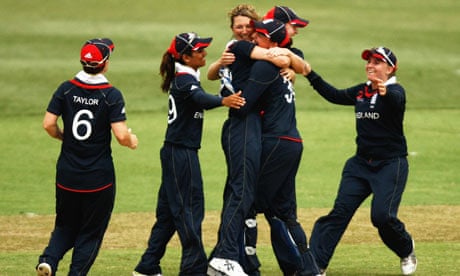 England women's cricket team during the victory over New Zealand