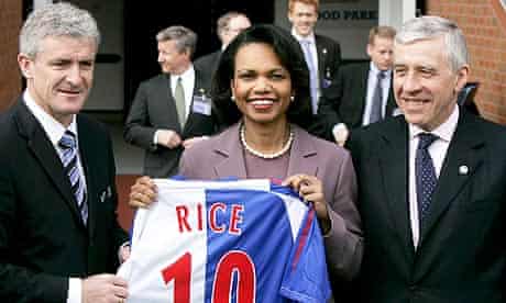 Condoleezza Rice with Mark Hughes and Jack Straw